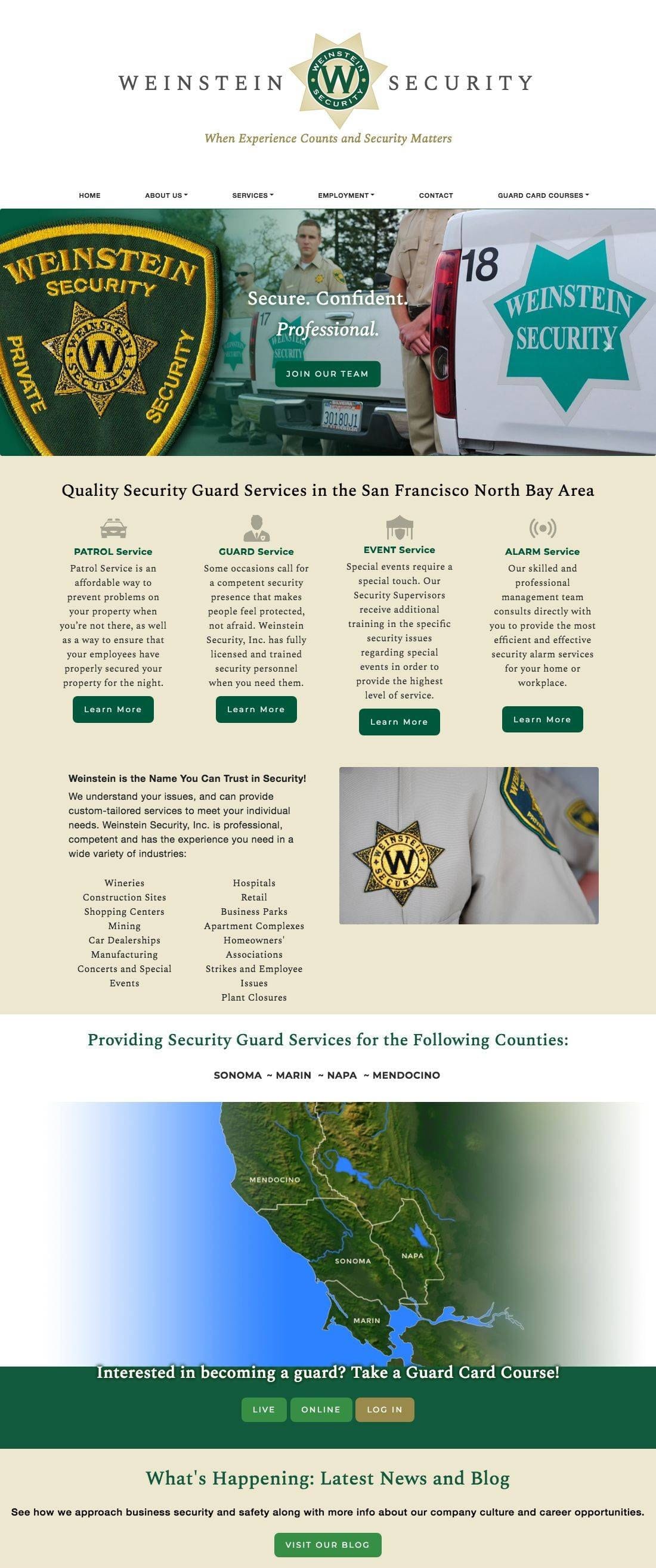 Weinstein Security website