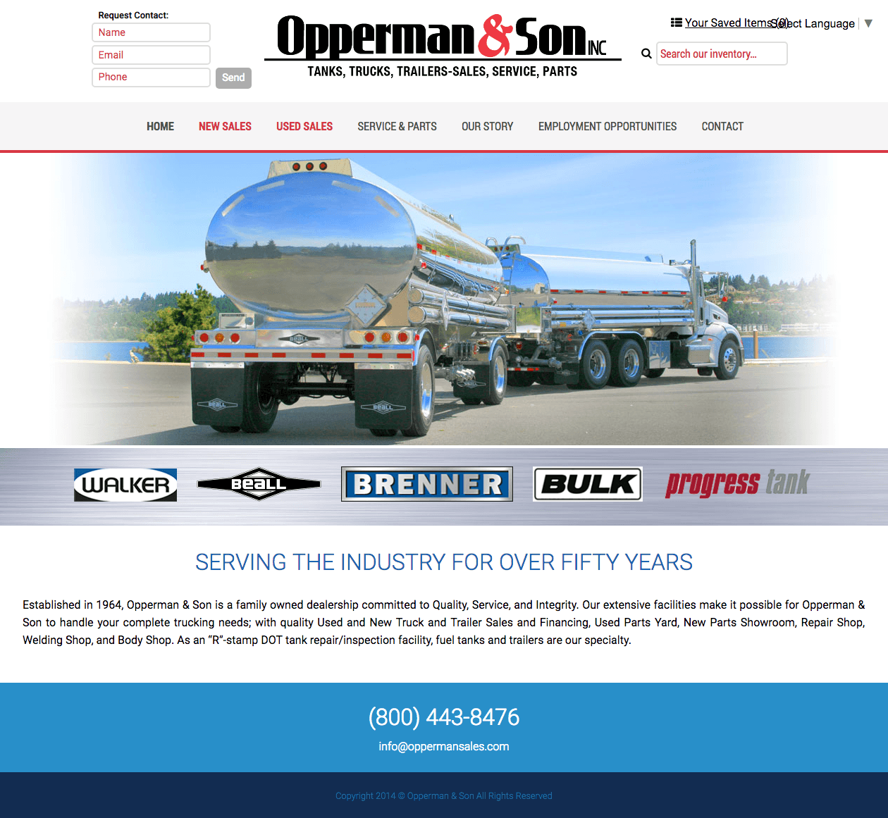 Opperman &amp; Son, Inc. website