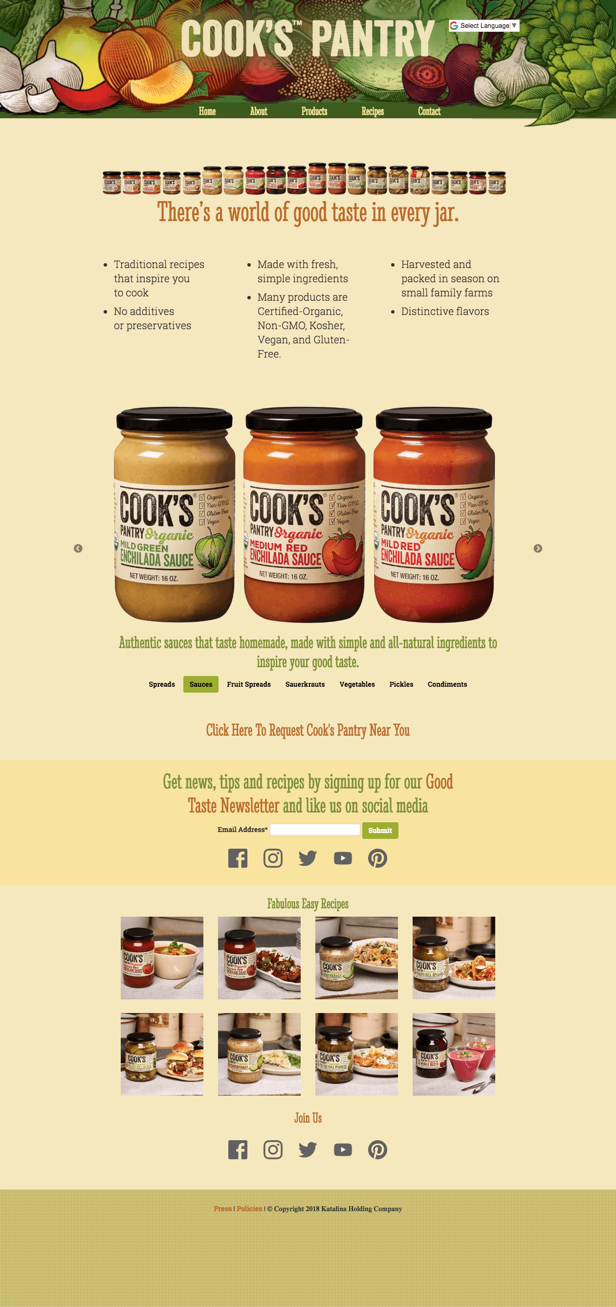 Cook's Pantry website