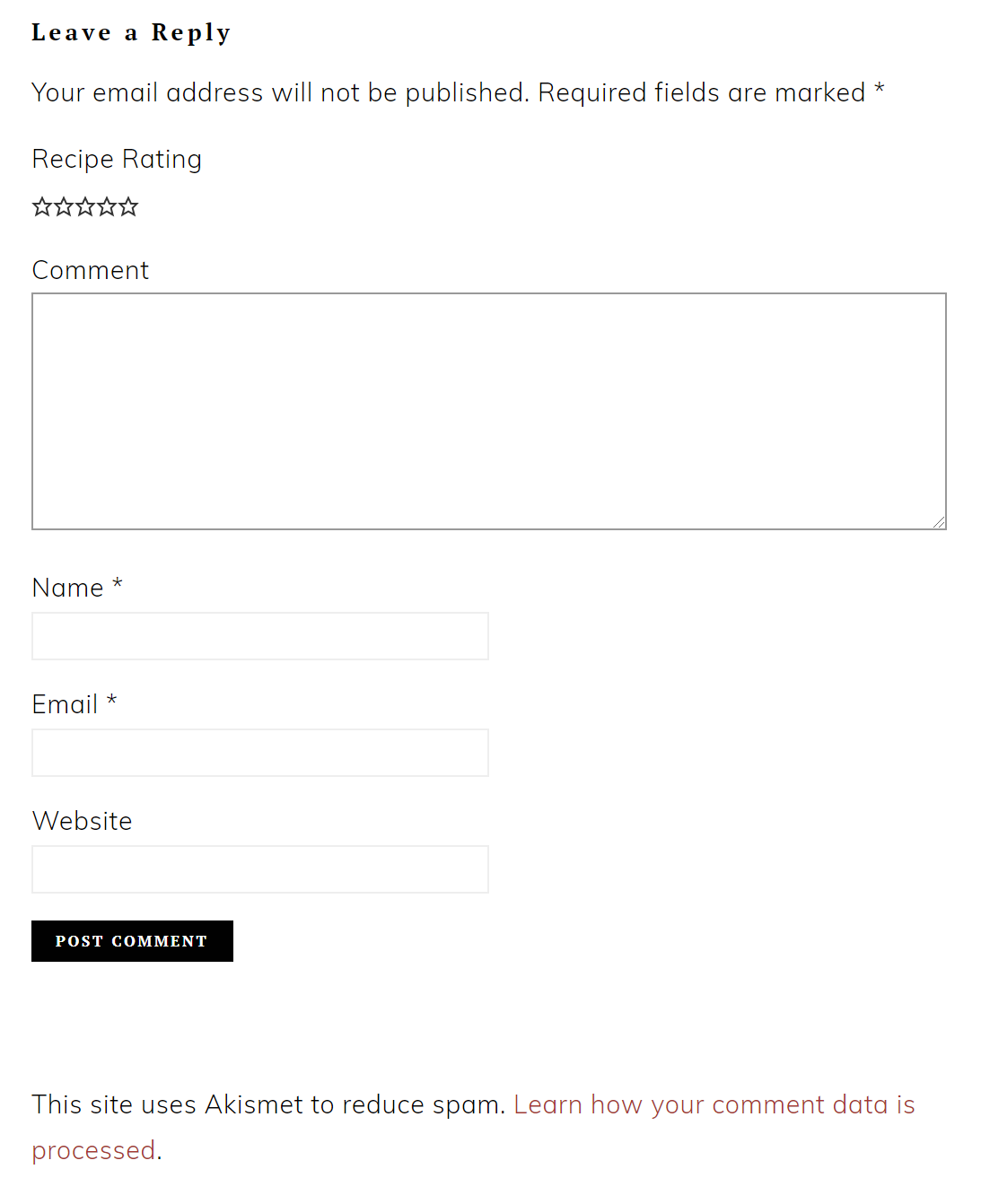 Example of a Comment