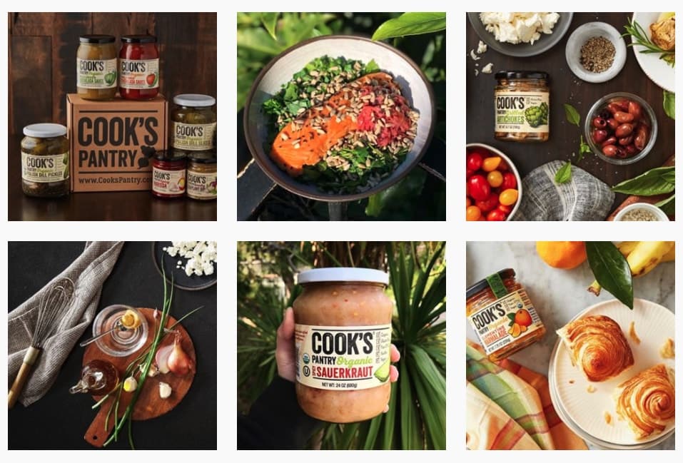 Food photography for Cook’s Pantry: six styled shots of their jars, sauces and dishes